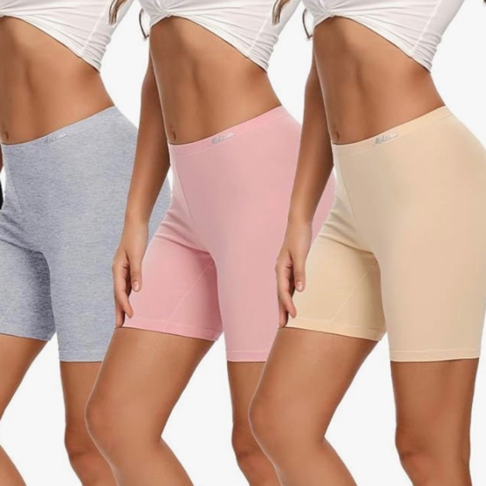 Bundle of 3–Womens Cotton Boxer Shorts Underwear Bike Shorts